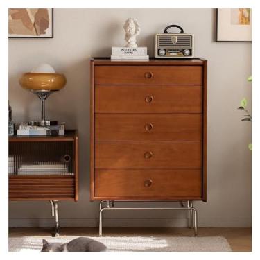 Imagem de Cômodas Cômoda de madeira maciça cômoda pequeno quarto gavetas armazenamento grande capacidade móveis tronco