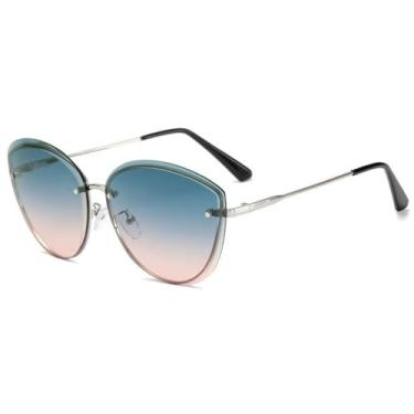 Imagem de Óculos de Sol Femininos com Formato de Coração e Sem Bordas, Ideais para Viagens e Atividades ao Ar Livre, Proteção UV400, Tamanho A5