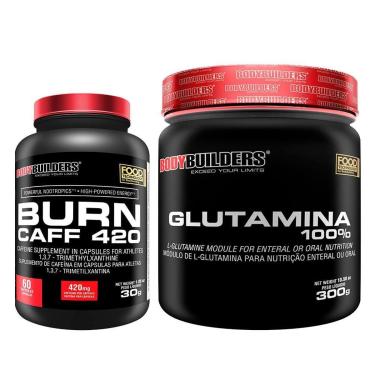 Imagem de KIT - Cafeína Burn Caff 420 60caps +  Glutamina 300g - Bodybuilders-Unissex