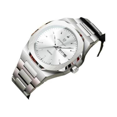 Imagem de Relógio De Quartzo Masculino À Prova d'Água Em Aço Inoxidável POEDAGAR