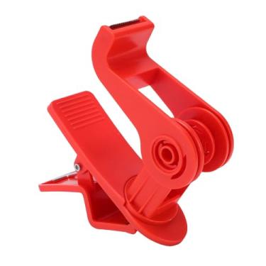 Imagem de Pssopp Braçadeira de Mesa para Dispensador de Fita Artesanal, Recurso Rotacional 360, Dispensadores de Fita Antiderrapante, Material ABS para Embrulho de Presente, Projetos de Férias (vermelho)