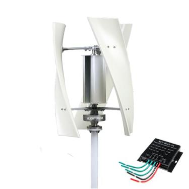 Imagem de HUIZHITENGDA Gerador de Turbina Eólica Vertical com 3 Lâminas Sem Ruído, 1000W 12V 24V 48V 220V, Kit de Gerador Portátil de Energia Eólica Vertical com Controlador para Casa ou Campismo,220v