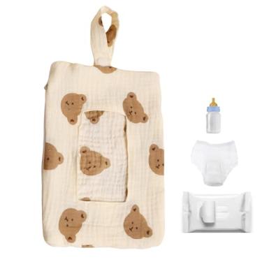 Imagem de Porta-Toalhitas para de Fraldas,Recarregável Portátil com Cordão,Dispensador Toalhitas Portátil - Para Campismo Viagem Exterior Banheiro Berçário Casa Carrinho Bebé Sanitário