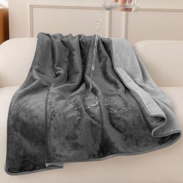 Imagem de Deep Dream Cobertor de cachorro impermeável para sofá, cobertor reversível de flanela macia para casais, lavável, à prova de derramamento, protetor de sofá para sofá, cama, acampamento, viagem (101,6