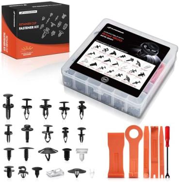 Imagem de A-Premium Kit de clipe de retentor de carro 210 peças (tipo 17) compatível com Ram 1500 2019-2024, cabo de painel de acabamento de para-choque para para-choque com pino de pressão de plástico