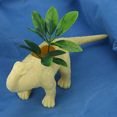Imagem de GLOGLOW Material de PVC para Decoração de Plantas Artificiais, Design Animal Exclusivo, 22x6x12,5 Cm, para Suculentas de Cacto, Vaso de Flores de Dinossauro para Decoração de Casa e Jardim, Nan