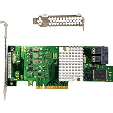 Imagem de Placa SAS HBA compatível com LSI 9300-8i IT Mode e D3307 PCIe SATA placa de expansão, suporte de expansão SAS, PCIe 3.0 de 8 portas 12 Gbs, controlador HBA com 2X SFF-8643 interno, para NAS ZFS