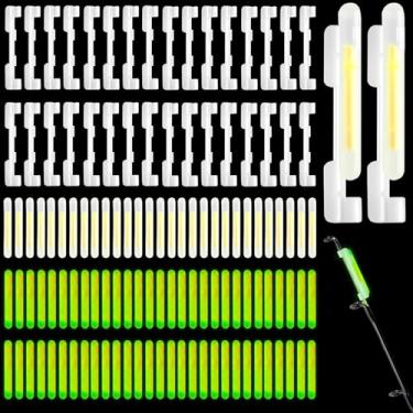 Imagem de 360 Pçs Bastões Brilhantes de Pesca Clip on Float Light Stick Bulk para Pontas de Vara Mini Vara Verde Brilhante no Escuro para Varas de Luz Fluorescente para Pesca Noturna Flutuação Terminal