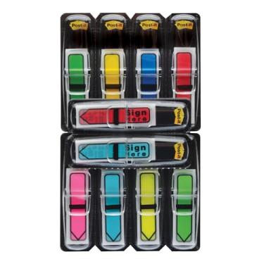 Imagem de 3M Flecha Post-it 0,47IN/PO x 4,7IN/PO, Branco & SIGN HERE", removível, autoadesiva (684VAD2)