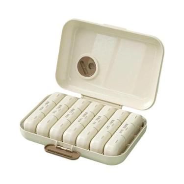 Imagem de Organizador Semanal De Comprimidos Para 7 Dias, 34 Compartimentos Por 
