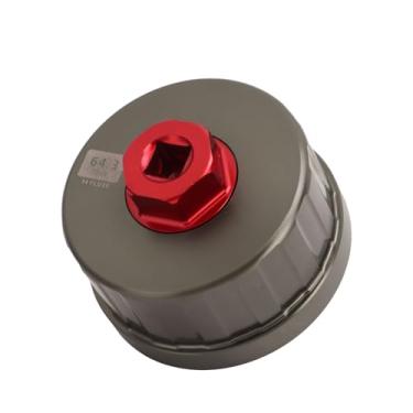 Imagem de Snsowed Chave de Filtro de óleo, Ferramenta Soquete Tampa Filtro 14 Flautas 64,3 Mm para Highlander Prius, Remova Facilmente o óleo do Carro, Proteja As