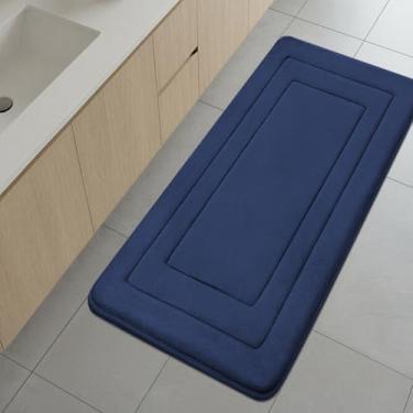 Imagem de Cupic Cupid Tapete de banho de espuma viscoelástica super macio, tapetes de banheiro longos, tapetes antiderrapantes para o chão do banheiro, tapetes laváveis na máquina para chuveiro e banheira
