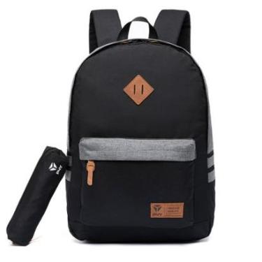 Imagem de Kit Mochila Bolsa Reforçada Estojo Dia a Dia Escolar Faculdade Espaçosa-Unissex