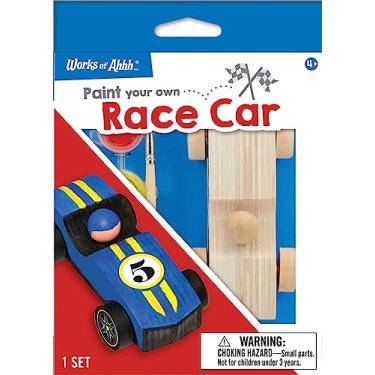 Imagem de Works of Ahhh... Mini Craft Set - Race Car Build & Paint Family Craft Set