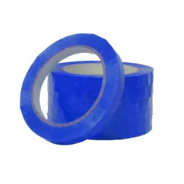 Imagem de 4 Fitas Zebrada Azul P/lacradora Sacolas Lacra Saco 12mm X 100m - DC A