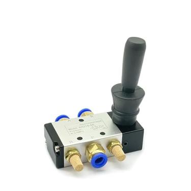 Imagem de ROUPWKWO 4H210-08 1/10.2 cm 2 posições 5 portas válvula manual de ar válvula de controle pneumático válvula de controle operada por alavanca manual 5/2 vias (4H210-08 8 mm)