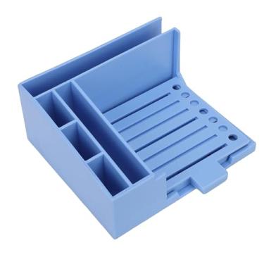 Imagem de AUNMAS Kit de Estêncil de Nota Pegajosa, Suporte de Bloco de Notas Autoadesivo ABS 3x3 Com 5 Modelos Diferentes Porta-canetas para Escola e Escritório Em Casa (Azul)