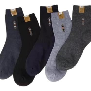 Imagem de Meia social masculina luxo Cano Longo Kit com 12 pares - Mi Amore, Sor