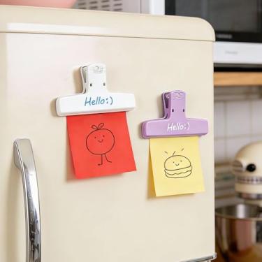 Imagem de Clipes para saco, clipe magnético para armazenamento de alimentos, resistente, clipe de comida de plástico para batatas fritas, lanche, cozinha, geladeira, jardim, costura, tecido, alfinetes de roupas