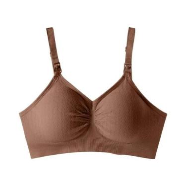 Imagem de Sutiã De Amamentação Sem Costura Respirável Com Fecho Frontal De Uma M