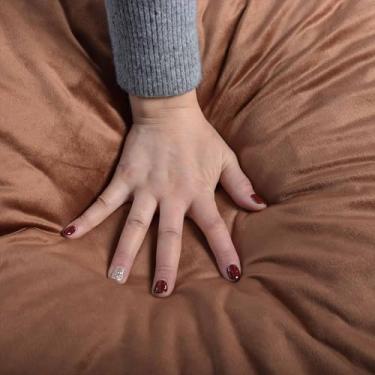 Imagem de breadsac Cadeira de pufe com enchimento de espuma viscoelástica para adultos/adolescentes/crianças, móveis de sofá preguiçoso de veludo com espuma viscoelástica removível de alto rebote para sala de