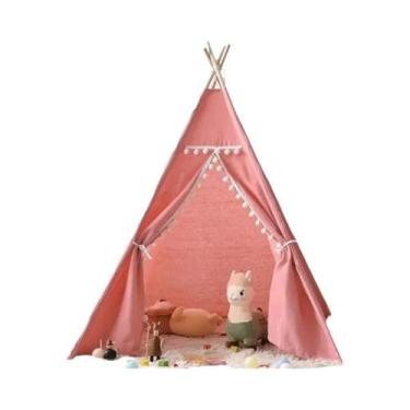 Imagem de Tenda Teepee Portátil Para Crianças De 1,6M, Casa De Brincar Triangula