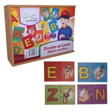 Imagem de Alfabeto Em Libras Educativo com Encaixe As Letras Inclusivo - Fundame