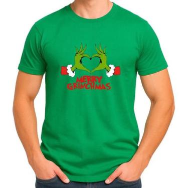 Imagem de Camiseta Camisa Adulto Feminina Masculina Algodão Natal Grinch Grichma