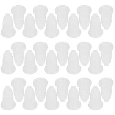 Imagem de Siwoted 30 peças de plástico com altura ajustável, placa de filtro inferior de aquário, suporte de placa de grade de filtragem de tanques de peixes, acessório de suporte (Transparente)