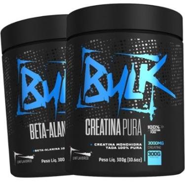 Imagem de Creatina 100% Pura 300g + Beta Alanina 100% Pura 300g Bulk Nutrition-Unissex