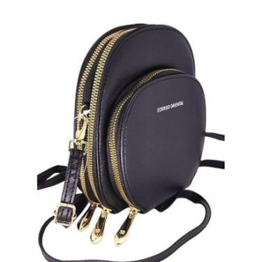 Imagem de Bolsa feminina transversal tiracolo carteira redonda de ombro-Feminino