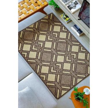 Imagem de Tapete andino 2,00 x 2,50 quarto sala escritório moderno antiderrapant