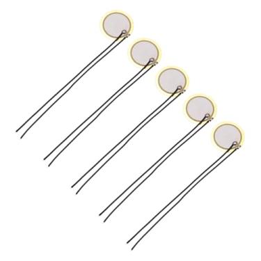 Imagem de uxcell 5 discos piezoelétricos 18 mm acústico captador transdutor microfones trigger buzzer bateria guitarra