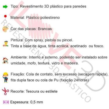 Imagem de 28 Placas Decorativas 3D Revestimentos Paredes 0,5Mm Ripado - Ilove3d