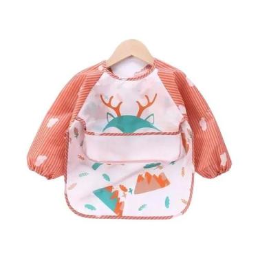 Imagem de Babadores Impermeáveis De Manga Longa Para Bebês, Avental Infantil Em 