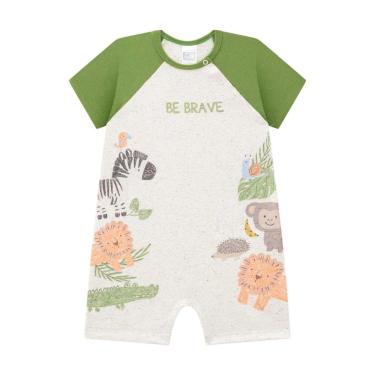 Imagem de Macacão Bebê Menino Em Linho Bege Bichos Luc.Boo-Masculino