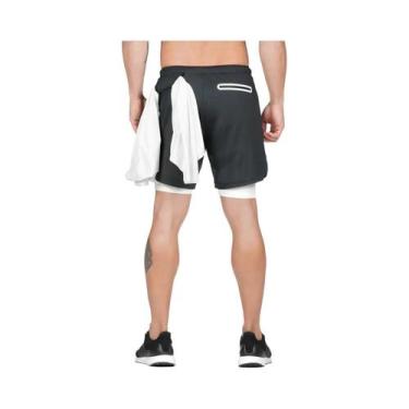 Imagem de Shorts Masculinos De Camuflagem Com Forro Em Malha, Estilo Skinny, Mul