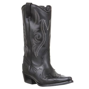 Imagem de Bota Feminina Bico Fino Preta Cow Way 37900