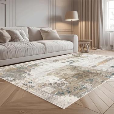 Imagem de Tapete abstrato moderno para sala de estar, decoração simples, tapete para quarto, tapete grande para piso (200x300cm 78,7x118in/Flanela-4)