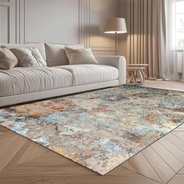 Imagem de Tapete abstrato moderno para sala de estar, decoração simples, tapete para quarto, tapete grande para piso (200x300cm 78,7x118in/Flanela-8)