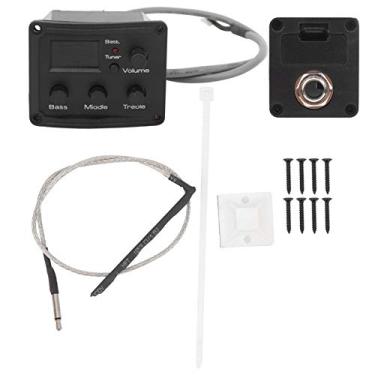 Imagem de Cuofyunl captador de ukulele eq sintonizador de cores com display led caixa elétrica equalizador de 3 segmentos musical