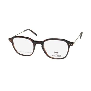 Imagem de Marius Morel 1880 Armação de óculos/óculos 60164m feita à mão acetato francês premium, marrom/dourado, 50-20-145