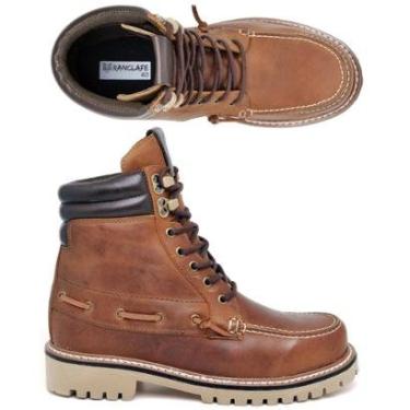 Imagem de Bota Titanium Tento Coturno em Couro Fóssil Cano Médio-Masculino