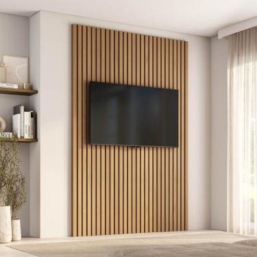 Imagem de Painel para Tv até 65 Polegadas 160x250cm Ripado Aruá Cabecasa Madeiraoriginals Jatoba