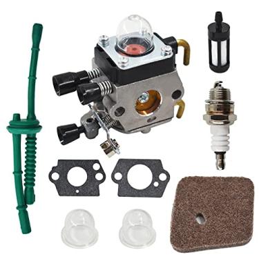 Imagem de LiGuVCY Substituição de carburador para cortador de cordas STIHL FS45 HS45 FS38 FS46 FS55 KM55R HL45 C1Q-S97A C1Q-S186A 4140-120-0619