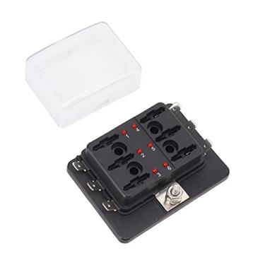 Imagem de Yinhing Caixa de Carro Dc32v Atc a para Bloquear Com Indicador Led para Automóveis, Barcos e Aplicações Marítimas, Design Multifuncional de 4 Vias para Circuito (6 vias)