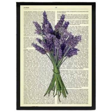 Imagem de Quadro Decorativo Lavanda 45X34Cm - Madeira Preta