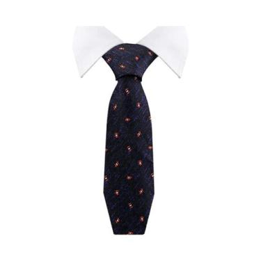 Imagem de Gravata Masculina Slim Paisley De 36 Cores, Luxuosa, Azul Vintage, Par