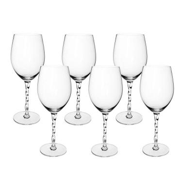 Imagem de Jogo De Taças Copa E Cia 6 Peças Twister Vinho-água 600 Ml