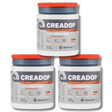 Imagem de Combo 3 Creatinas 300g cada - 100% monohidratada - CREADOP - Elemento 
